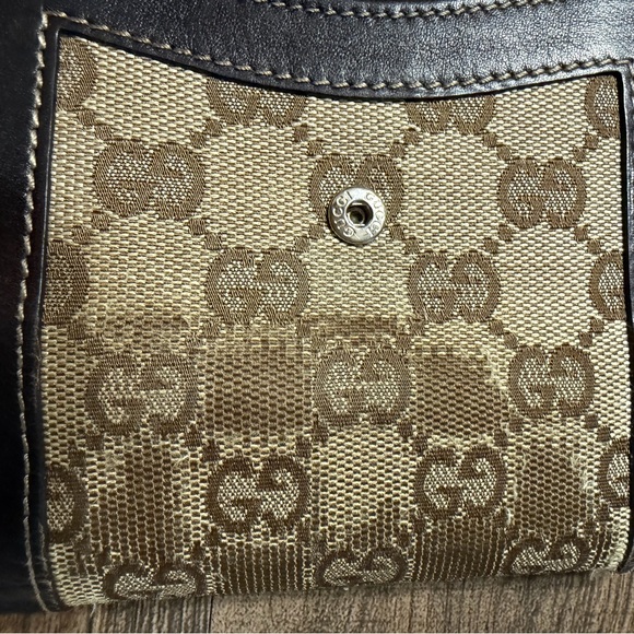 Authentic Gucci GG Canvas Bifold Wallet Brown Leather Trim Made in Italy - Picture 8 of 16